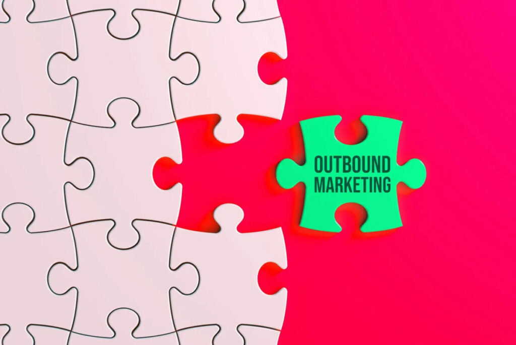 O Outbound é uma estratégia que usa o marketing de conteúdo como um dos seus pilares. Fonte: Canva